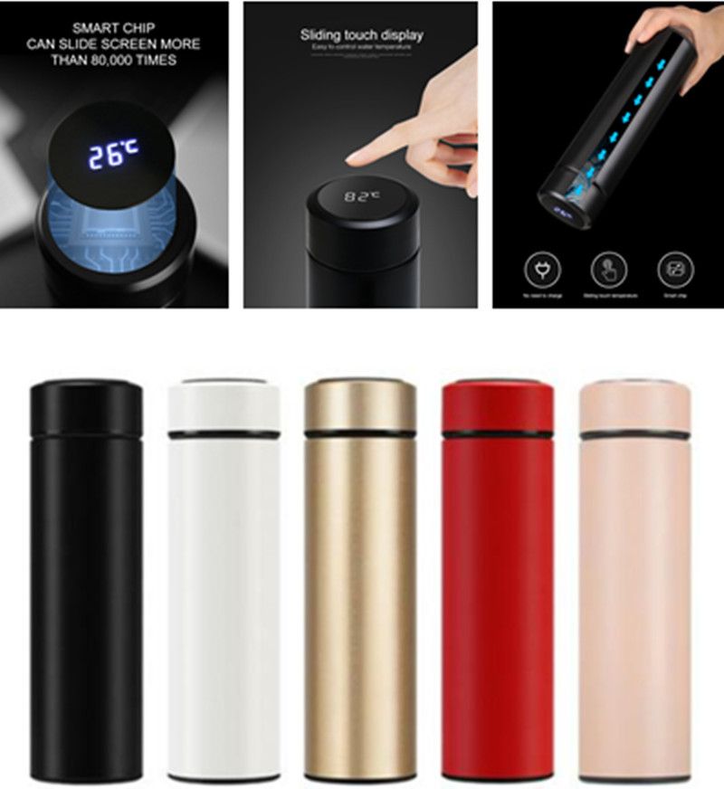  304 Stainless Steel Temperature Control Thermos Mug, Smart  Business Water Cup, Touch LED Display Temperature Cup : Everything Else