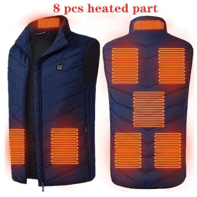 8 Pcs Heated Blue