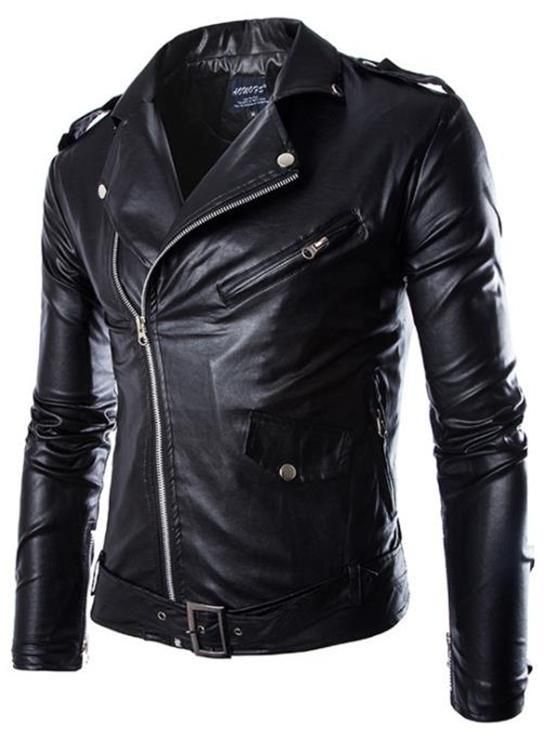 LEATHER OVERCOAT