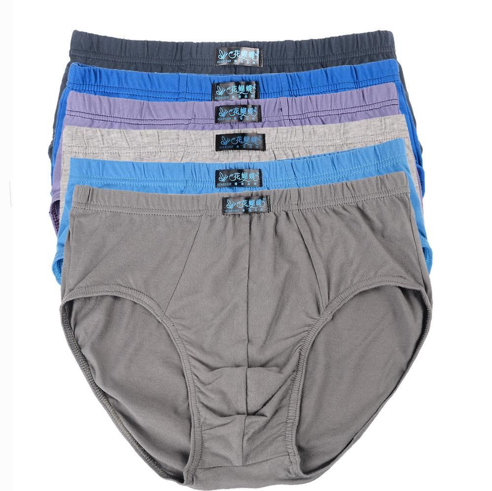 2020 Big Pluz Size 100 Cotton Underwear Men Briefs Breathable Brief