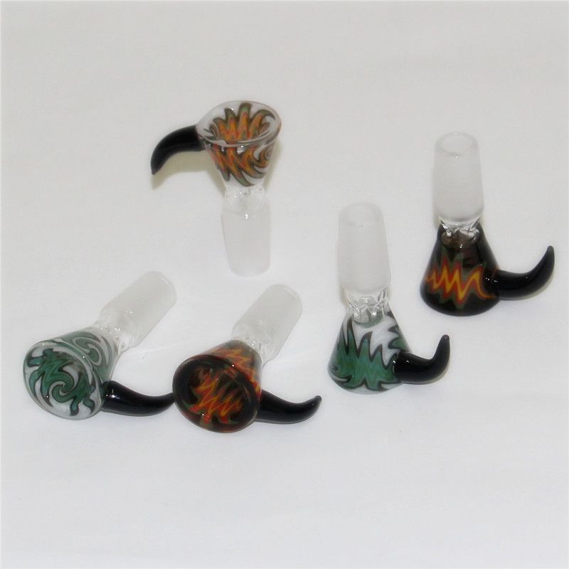 Thick Bowl Piece for Glass Bong slides Funnel Bowls Pipes smoking oil rigs glass nectar