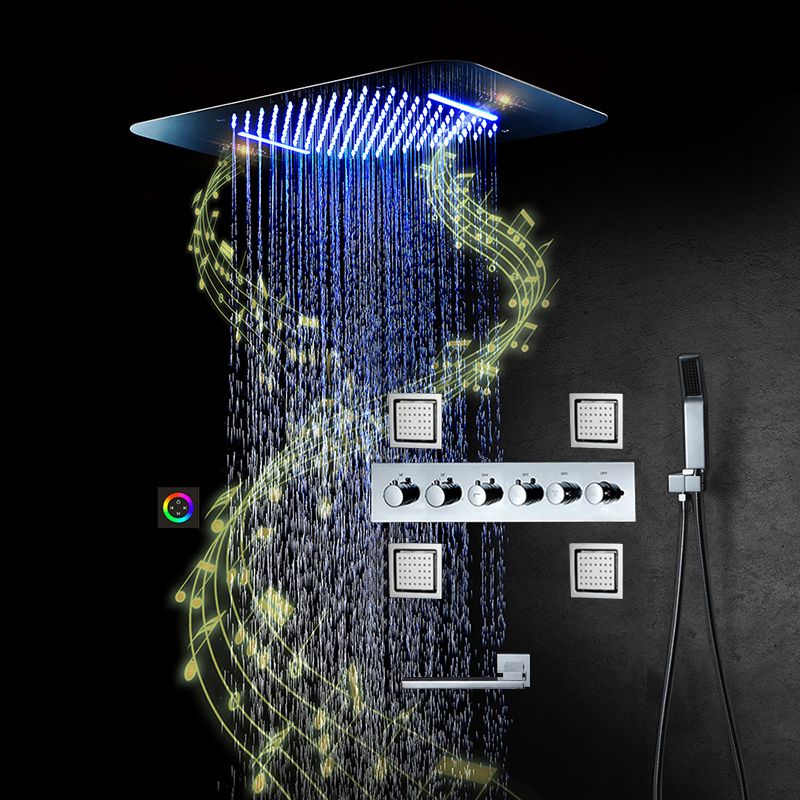 Bluetooth Music Smart Showerheads Rain Shower Panel LED Shower Systems