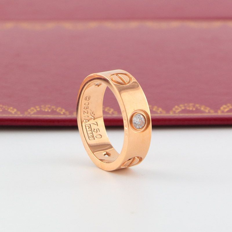 4mm rose gold+diamond ring