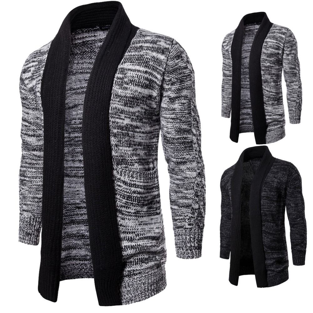 Compra Otoño Invierno Hombres Cardigan Largo Lana De Colores Sweater Grueso  Abrigos Hombres Tops Casuales De Punto Cardigans Chompas Para Hombre Barato  | Entrega Rápida Y Calidad | Es.Dhgate