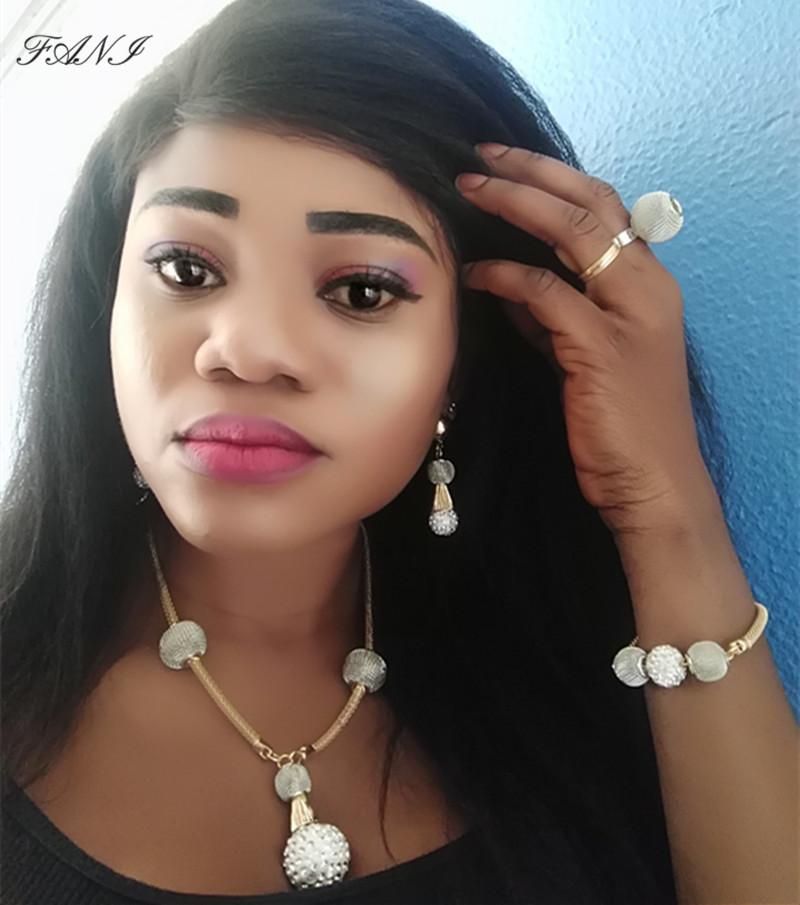 2020 Fani Dubai Gold Bridal Jewelry Set Wholesale Nigerian
