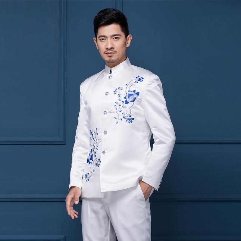 Compra Trajes Para Hombres Blazers Estilo Chino Hombres Traje Bordado  Túnica Para Hombre Juventud Cargando Masculino Servicio Choral Servicio  Formal Vestido Traje Terno Barato | Entrega Rápida Y Calidad | Es.Dhgate