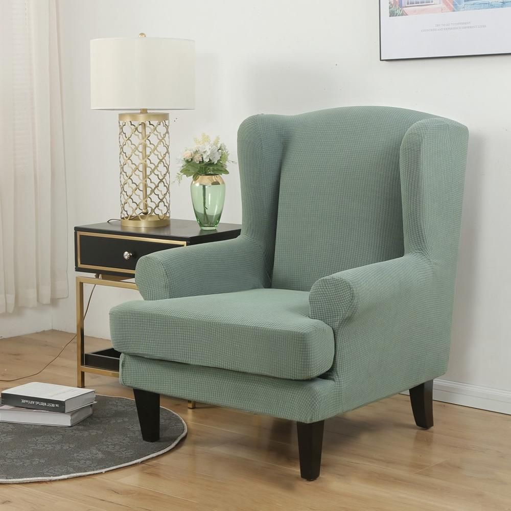 Laurel Green-Wing Chair Cover