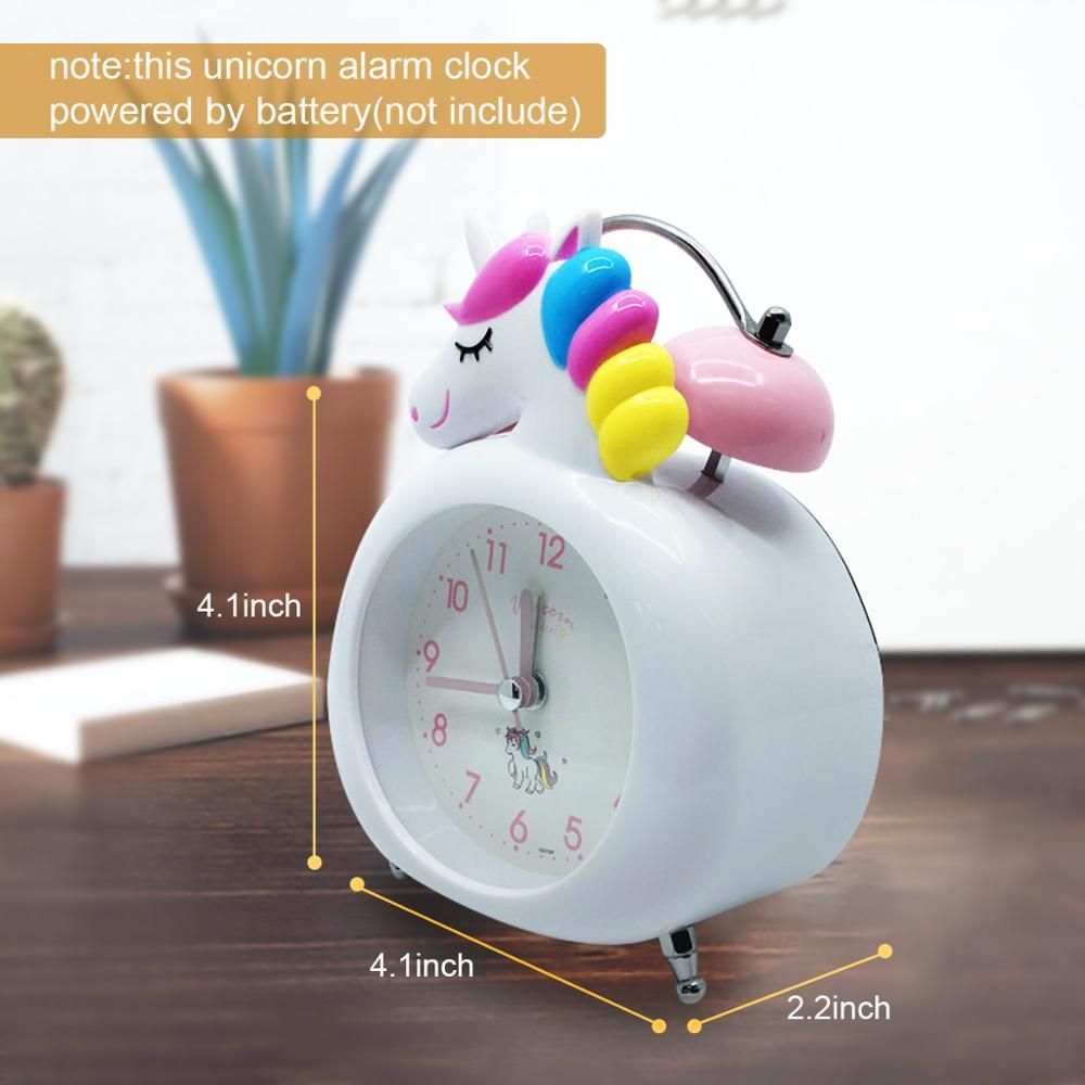 Children Cartoon Unicorn Alarm Clock Bell Alarm Clock Desk Table Clock LED  Digital Clocks Licorne Reveil Kids Gift 201222 From Dou08, $10.55