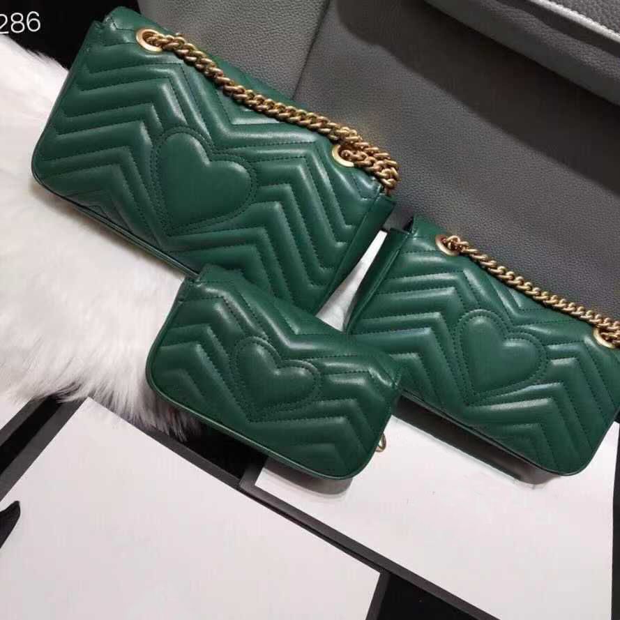 Green heart bag