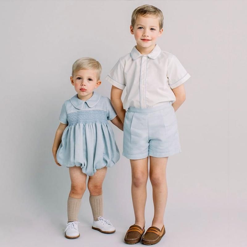 Acheter Pas Cher Toddler Espagnol Vetements Ensembles Baby Boy Boutique Vetements Boutique Enfant Smocke Sans Costumes Brotoir Chemise Blanche Du Nouveau Ne Costume Y1113 Du 45 1 Fr Dhgate