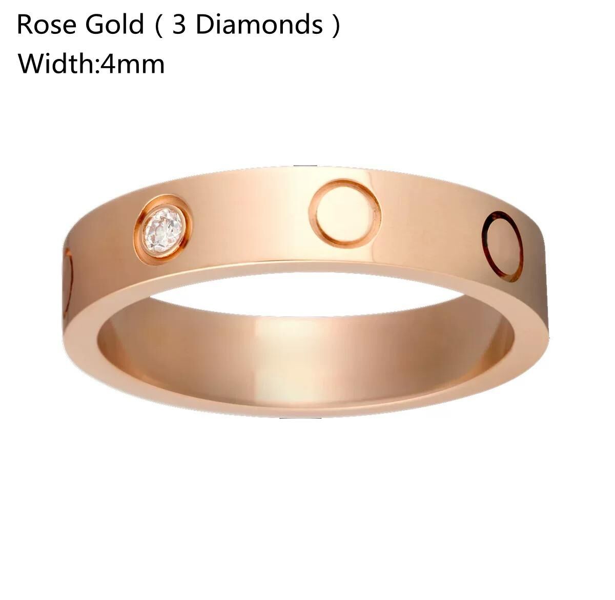 4 mm rose goud met diamanten