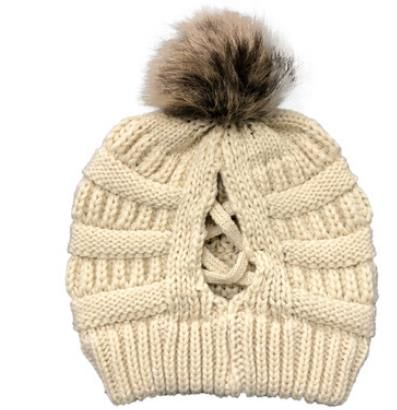 # 4 Pompom hästsvans hatt