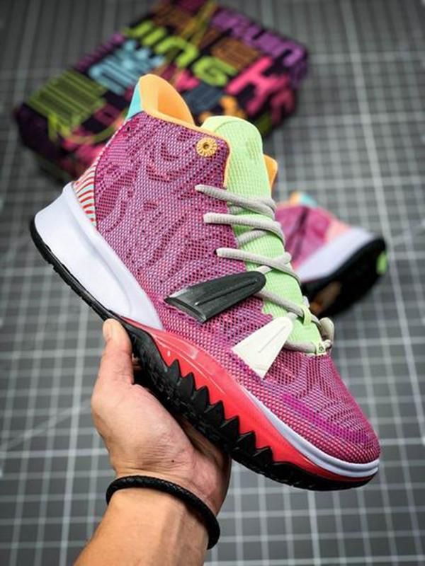 2021 Kyrie 7 7s Pre Heat EP Mens Basketball Shoes Purple Pink Black Blue Sports Sneakers 