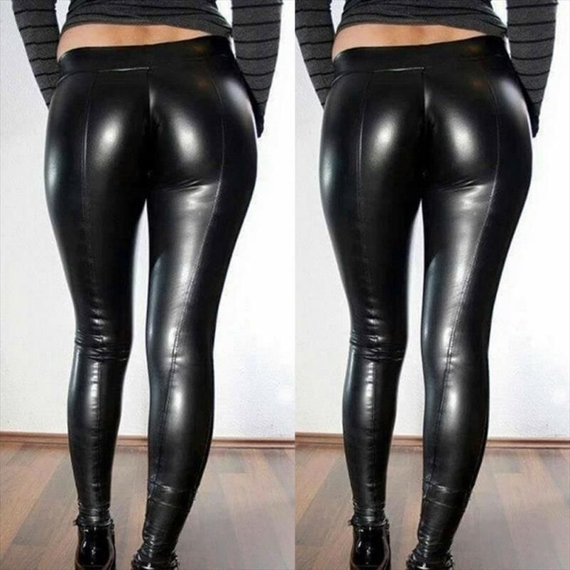 Compra Hot Women PU Pantalones De Cuero High Stretche Push Up Pantalón  Pantalón Pantalón De Cintura Alta Leggins Apretados Negros Pantalones  Flacos Negros Mujeres Barato | Entrega Rápida Y Calidad | Es.Dhgate