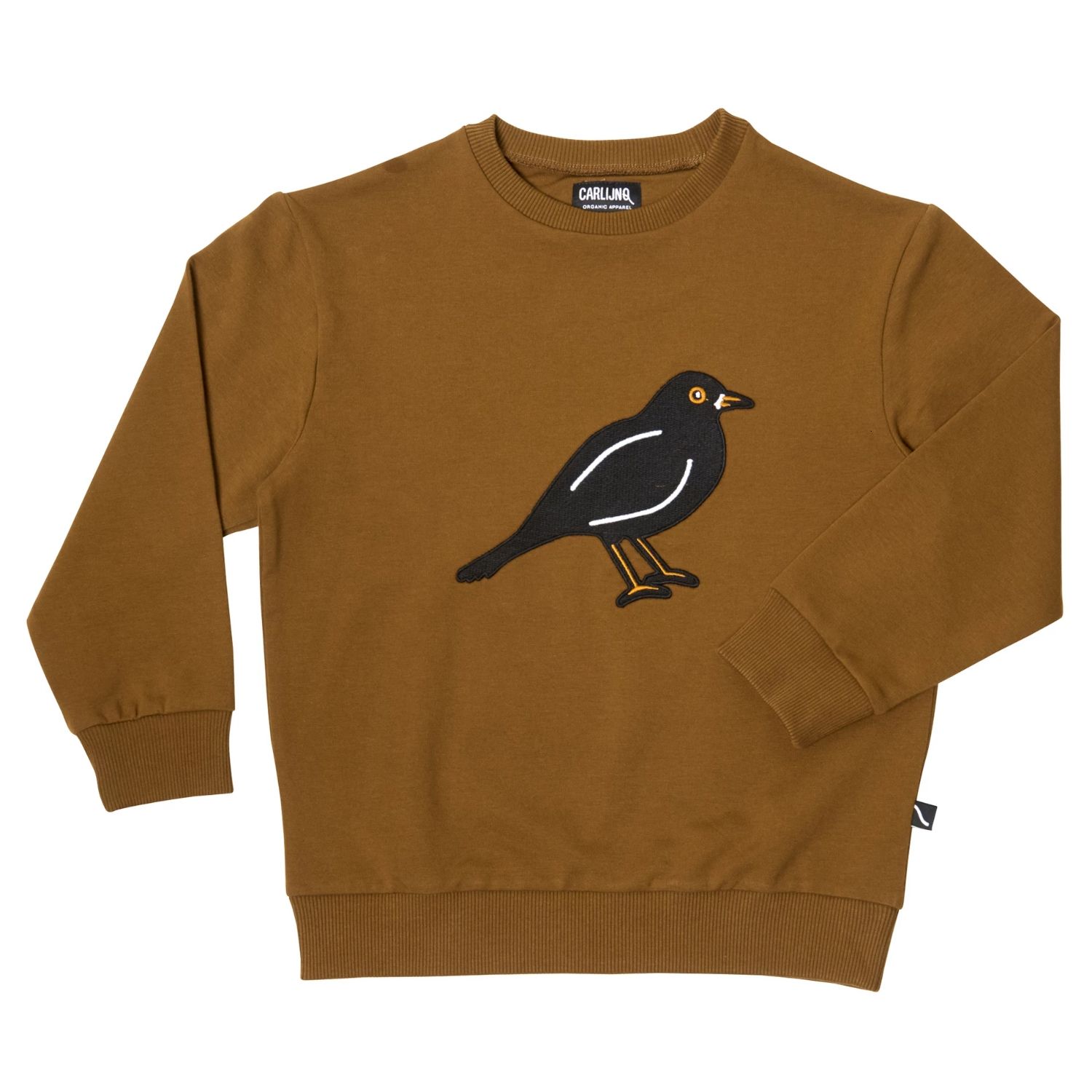 Коричневый птичий свитер