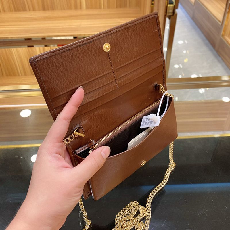 High Quality Designer Women Wallet Chain Handbag Shoulder Bag Clutch  Designer Brown Canvas Leather Hasp Small Crossbody Bags Mini Purses From  Likebags, $72.28