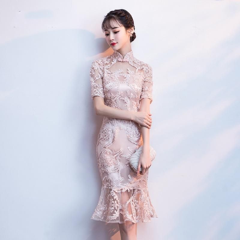 lace qipao