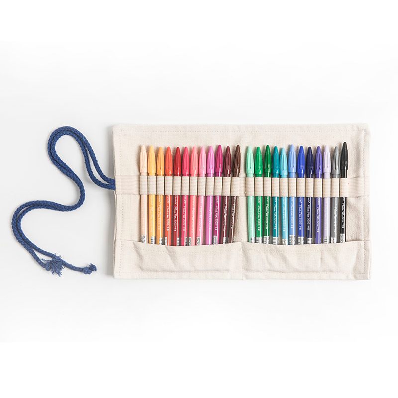 24 cores saco de caneta