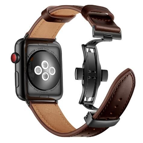 38/40/41mm Black Buckle + Dark Brown