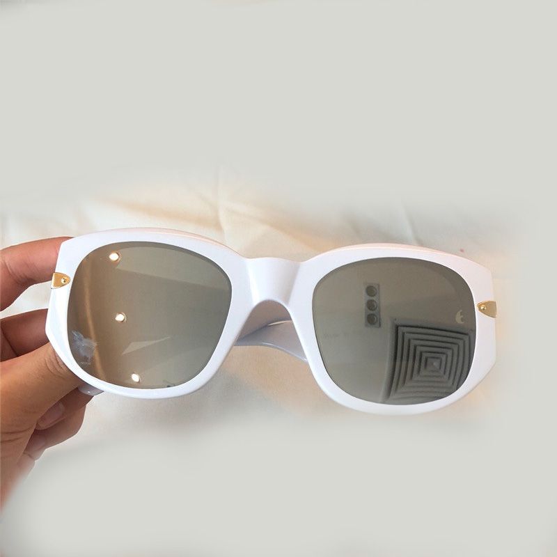 white silver mirror lens