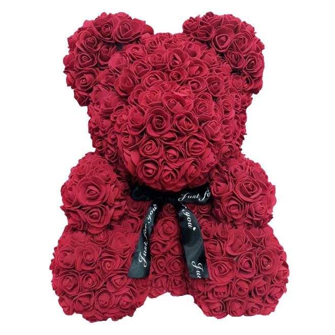 urso rosa vermelho vinho