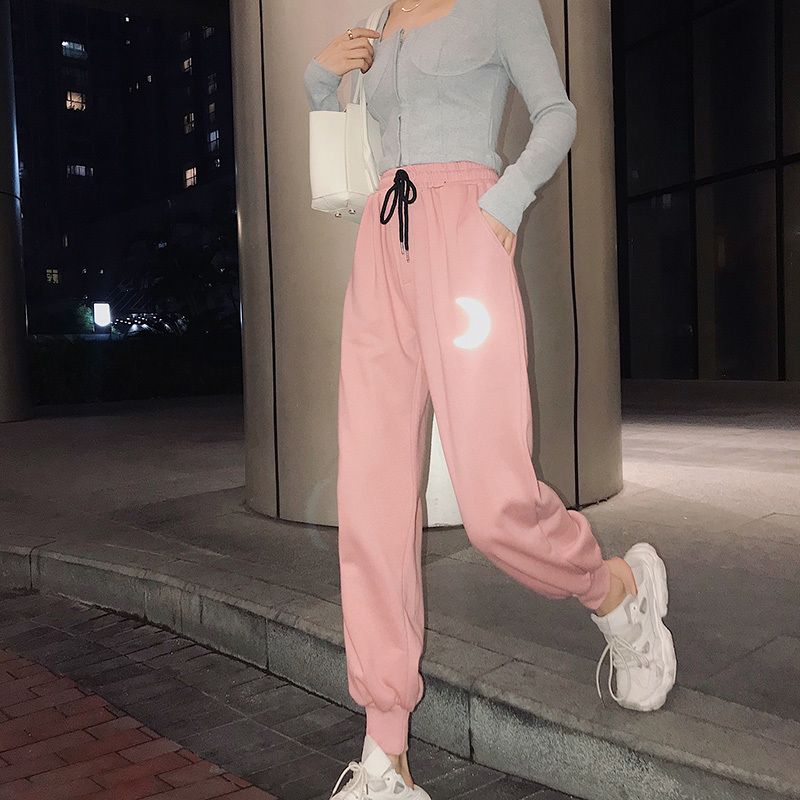 Pink Pants Women Harajuku Harem Pants 
