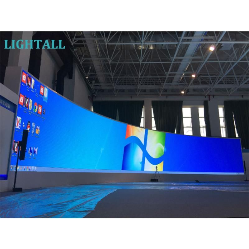 Display Full Color Curved LED Screen Aluminum Cabinet P3.9 Indoor 500x1000mm Flexible Sign P2.6 P4.8 P2.9