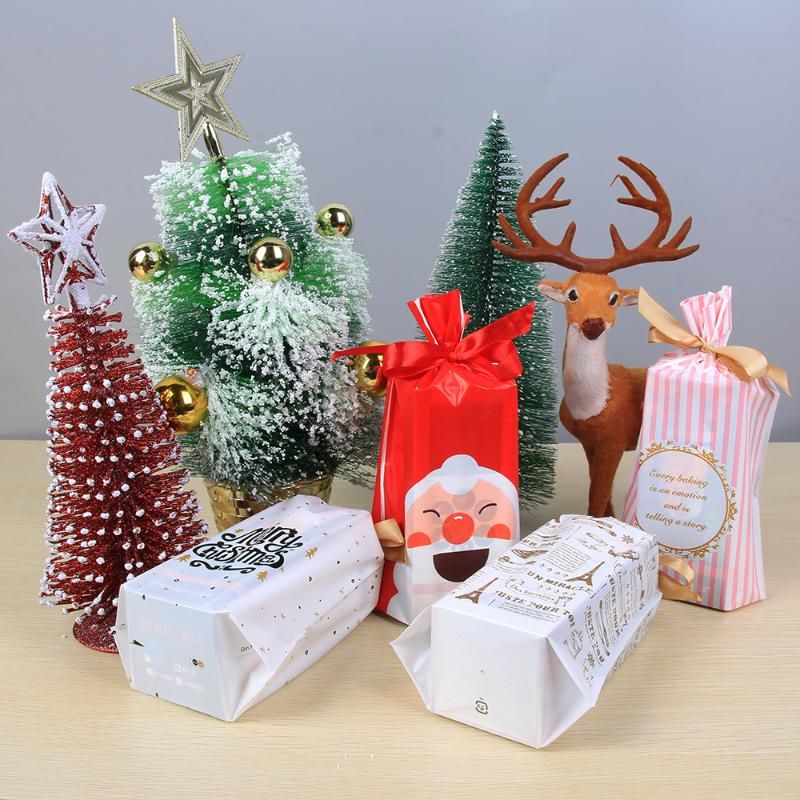Cookie bags gift christmas custom 12 Styles Christmas Gift Bag Cookie Candy Bag Snowflake/Santa Claus/Elk