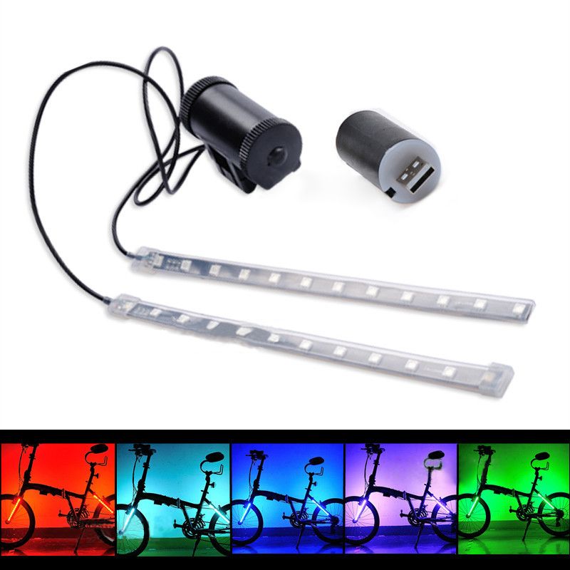 MTB Luz de bicicleta Luz de tira 12 LED Bar 8 modos lámpara impermeable Bici Ciclismo MTB Luz de bicicleta Luz de tira 12 LED Bar 8 modos lámpara impermeable Bici Ciclismo