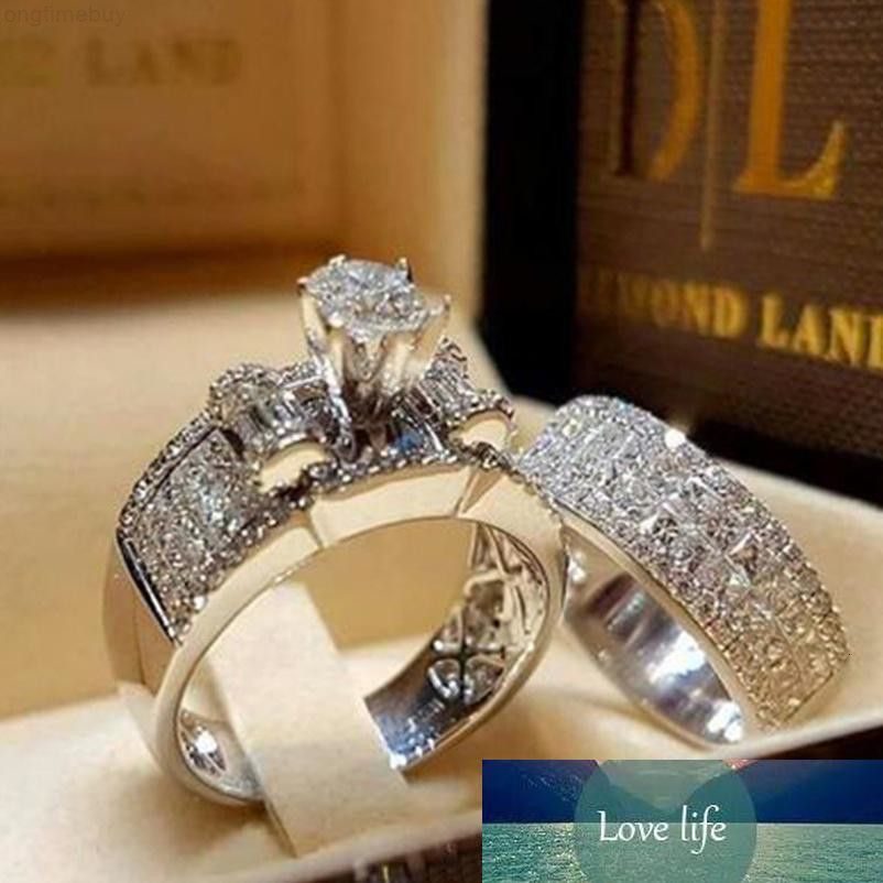 Compra Factory0P89Ring Anillo Diamantes De Boda Conjuntos De Anillo De  Compromiso Combinación Para Mujeres Knuckle Anillos De Diamante Joyería De  Moda GI Barato | Entrega Rápida Y Calidad | Es.Dhgate