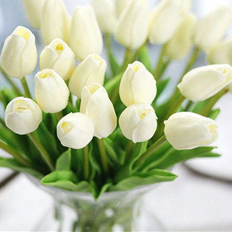 Mleko białe tulipany