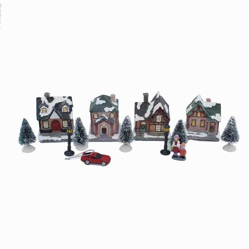 1set Xmas Village