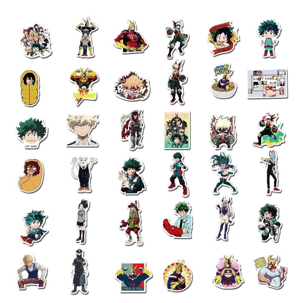 my hero academia japan anime stickers for kids teens adults laptop skateboard guitar luggage vinyl waterproof decal sticker from glowdragon 0 04 dhgate com