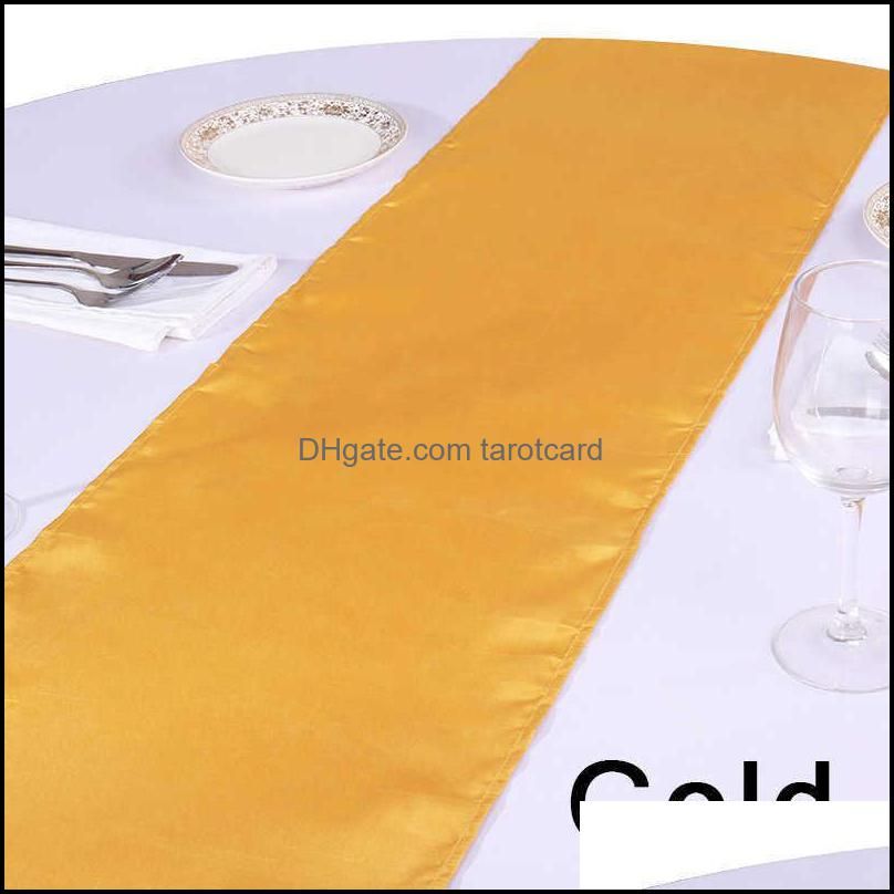 Gold-Satin Table Runners-30X275Cm