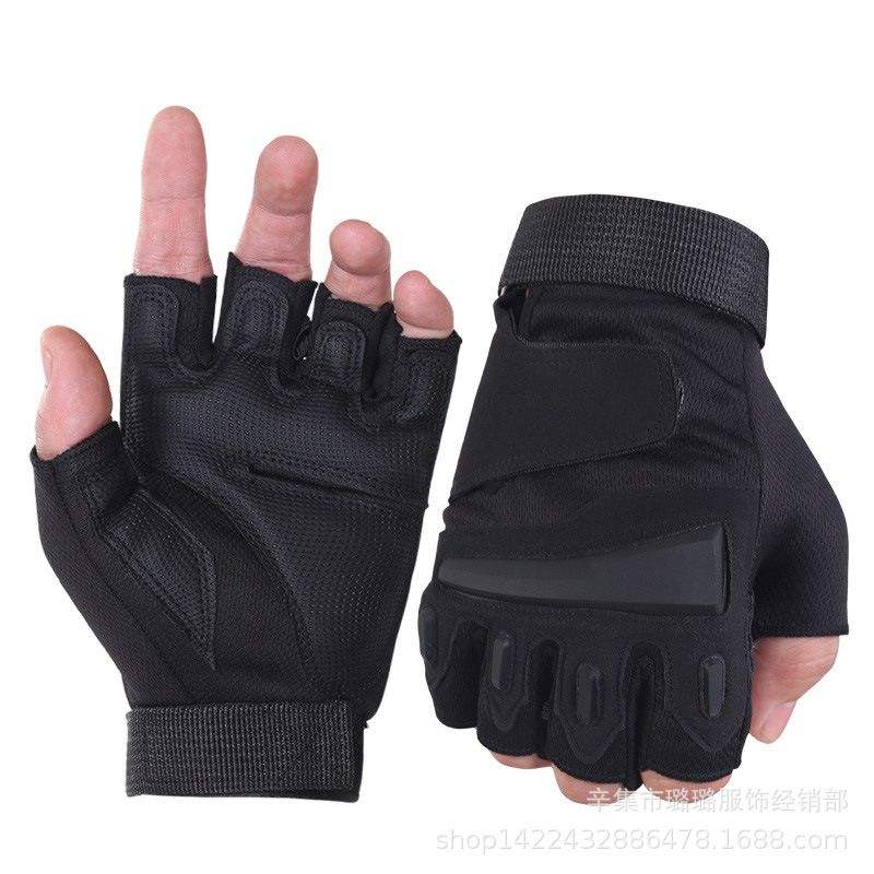 Tactical Shooting Fingerless Gloves Military Combat Half Finger Gloves for  Mens