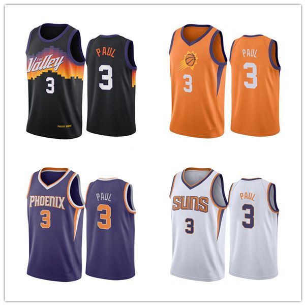 2020 Phoenix Suns MEN Chris Paul 2020 21 Black City Icon Association Basketball Jersey 2020 ...