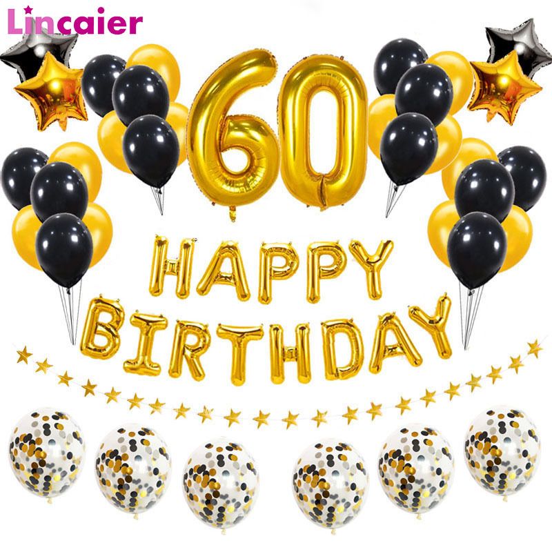 Acheter Set 60th Joyeux Anniversaire Ballons Numero 60 Ans Decorations De Fete Danniversaire Anniversaire Adulte Anniversaire Helium Foil Ballon Soixante F1219 De 9 92 Du Sihuai07 Fr Dhgate Com