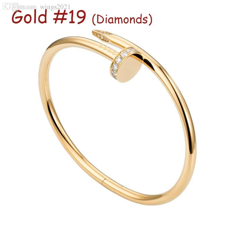 Goud # 19 (nagel armband diamanten)