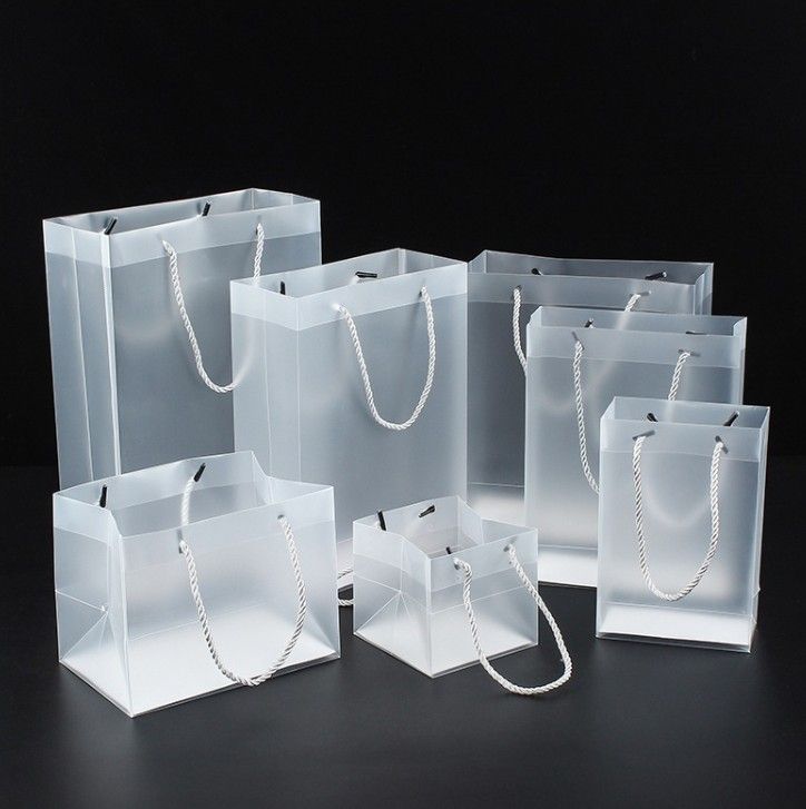 clear gift bolsas with handles