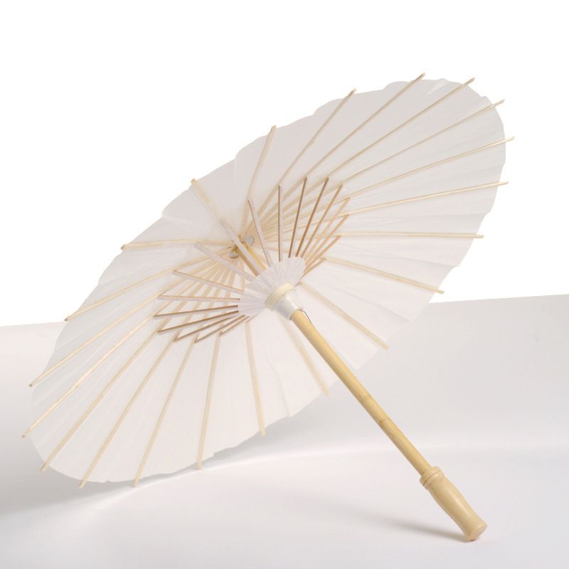 2021 White Bamboo Paper Umbrellas Manual Craft Oiled Papers Umbrella