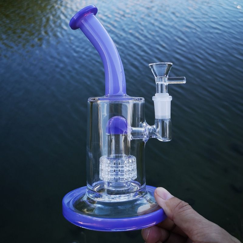 Purple bong with bowl