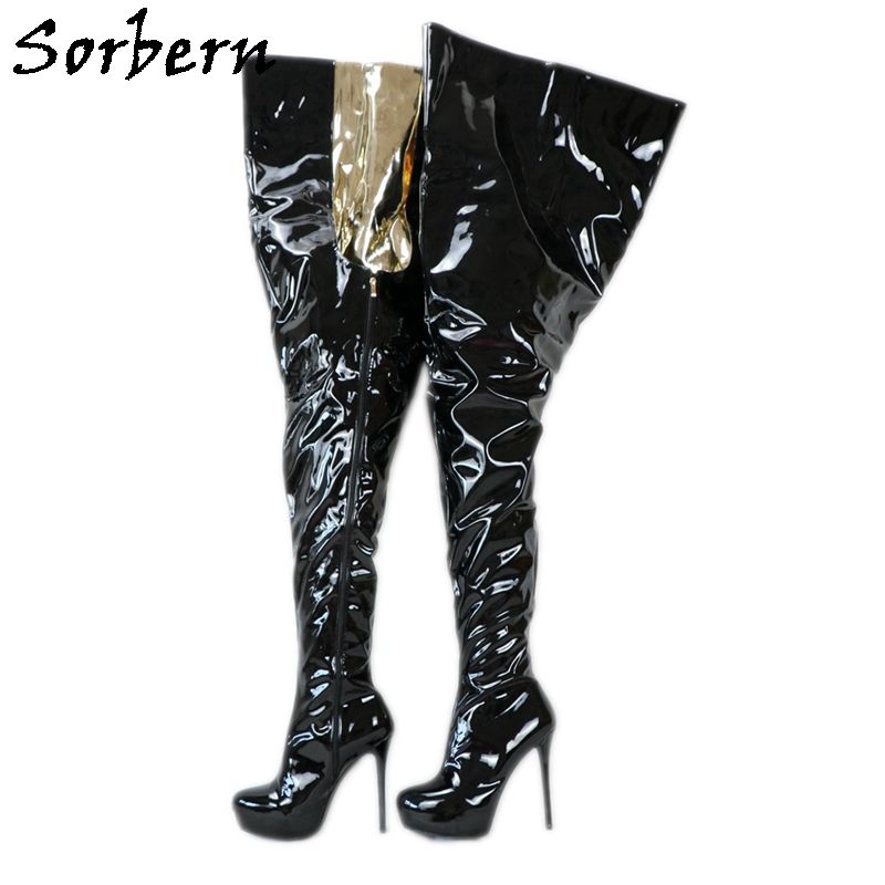 Sorbern Customized Wide Fit Boots Crotch High Waist Length High Heel Gays Drag Queen Boots Long Sorbern Customized Wide Fit Boots Crotch High Waist Length High Heel Gays Drag Queen Boots Long