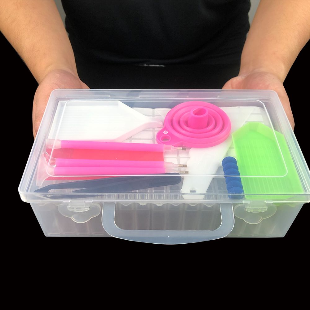 5d Diamond Painting 64 Grids Portable Embroidery Accessories Tools Storage box 5d Diamond Painting 64 Grids Portable Embroidery Accessories Tools Storage box