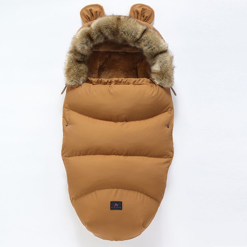 Brown-0-24m gola de pele