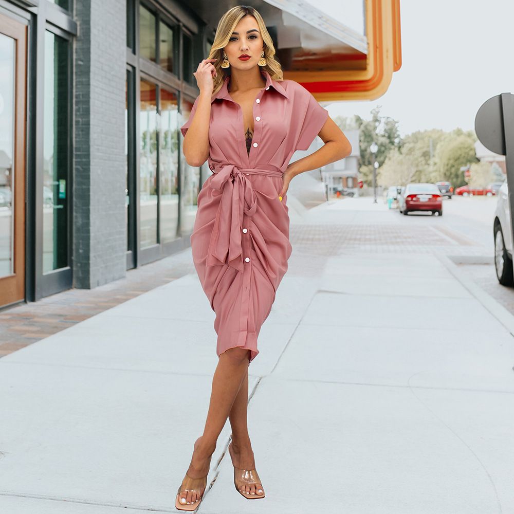 Nuevo diseño Mujeres vestidos casuales Blusa de verano Blusas de gran tamaño sueltas de manga corta Nuevo diseño Mujeres vestidos casuales Blusa de verano Blusas de gran tamaño sueltas de manga corta