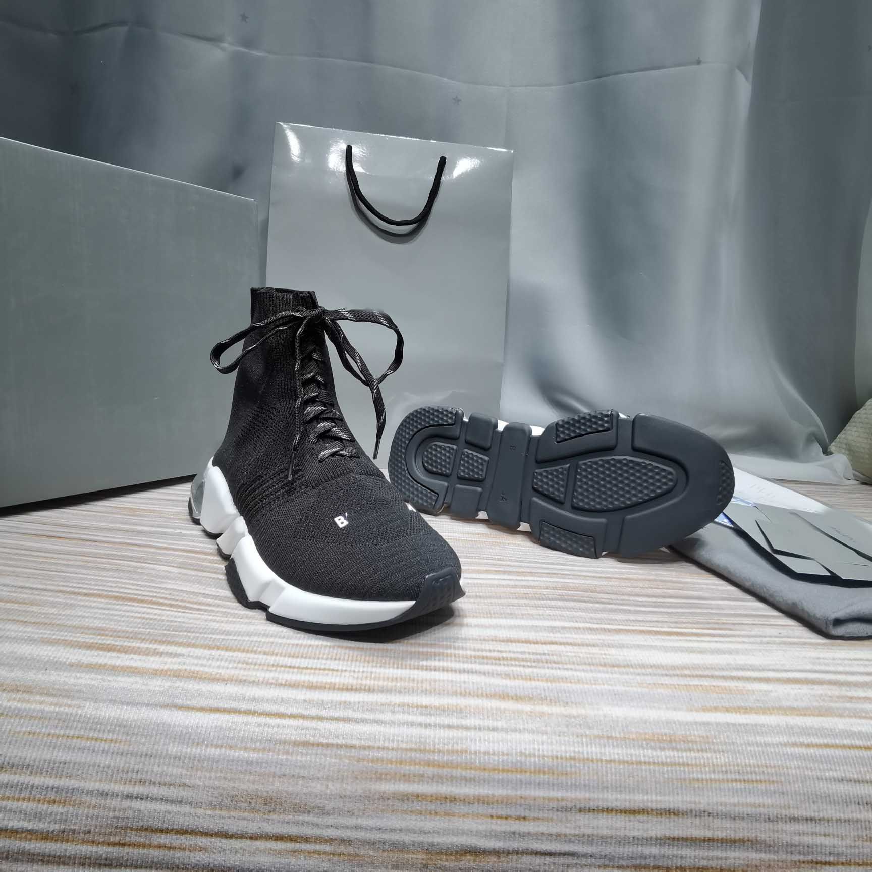 Cheap Platform With Box Socks Speed Trainers Knit Paris