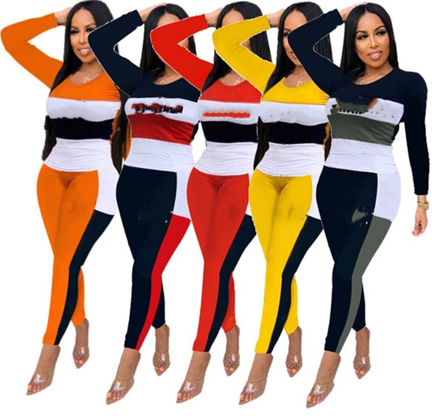 2021 Plus Size Women Constract Tracksuit Set Sweatsuits Pullover Hoodies Top Leggings Casual Patchwork Outfits Letter Jogging Suit 1988 From Tasa11 19 52 Dhgate Com