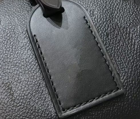 Black Embossed leather