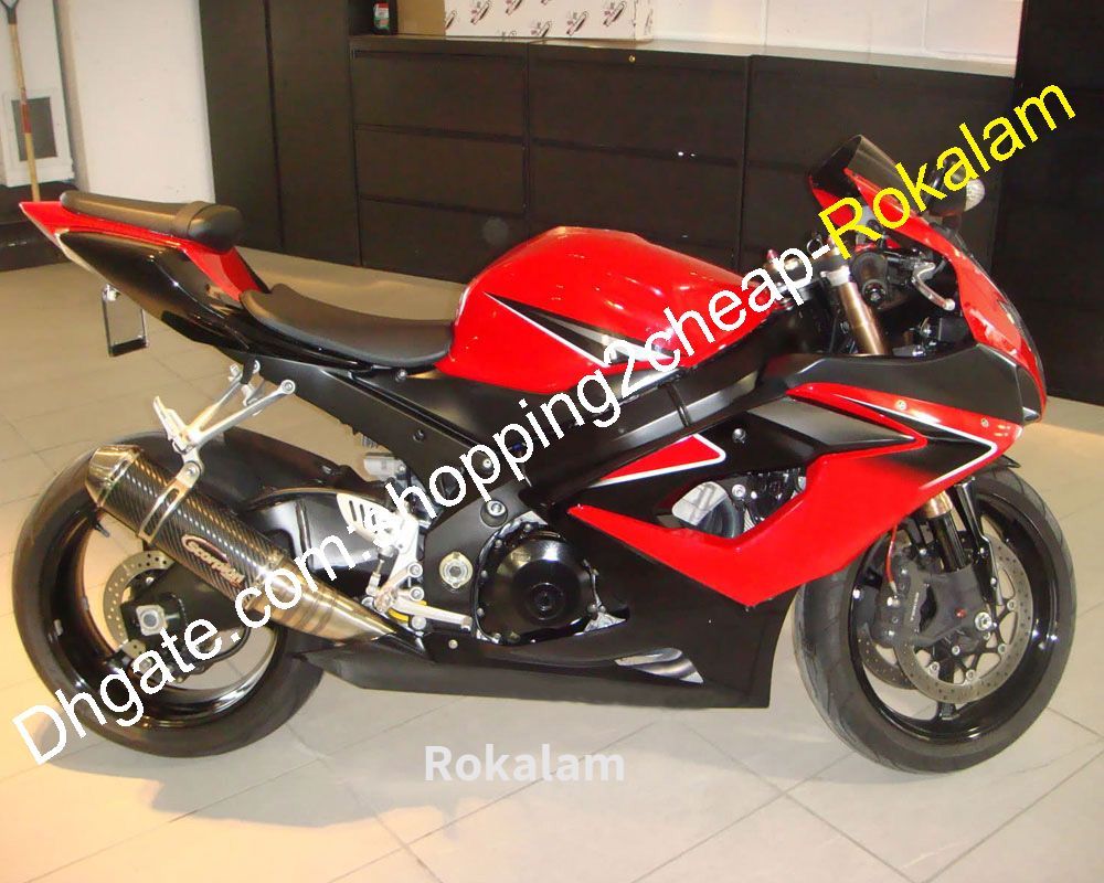Black w/Red Complete Injection Fairing for 2005-2006 Suzuki GSXR 1000