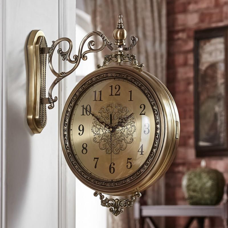 Nordic Wall Clock 3d Large Solid Wood Metal Double Side Clocks Home Decor Silent American Living Room Horloge Gift Fz444 Unusual For Very From Brendin - Unusual Large Wall Clocks Nordic Wall Clock 3d Large Solid Wood Metal Double Side Clocks Home Decor Silent American Living Room Horloge Gift Fz444 Unusual For Very From Brendin - Unusual Large Wall Clocks